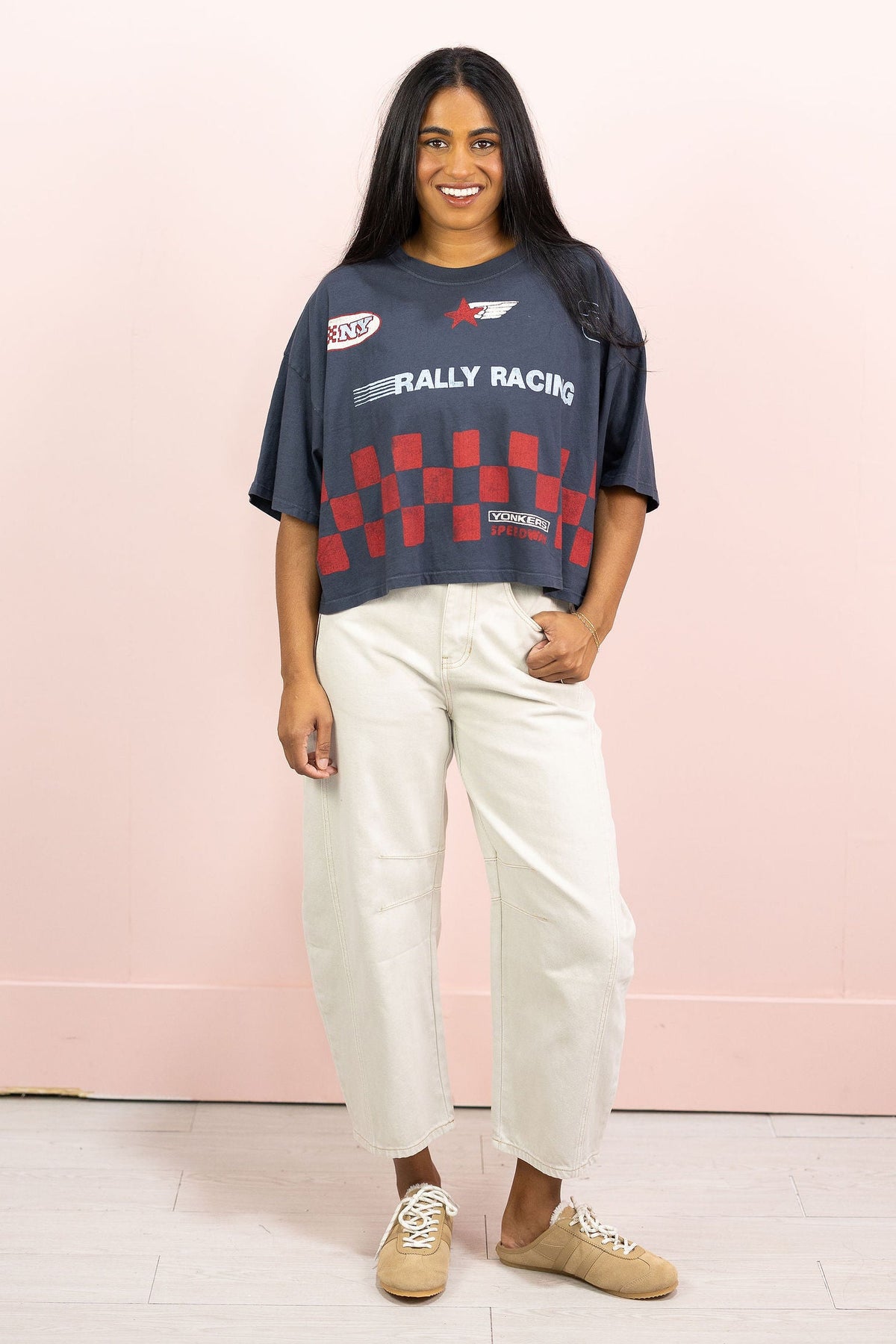 Yonkers Speedway OS Crop Tee