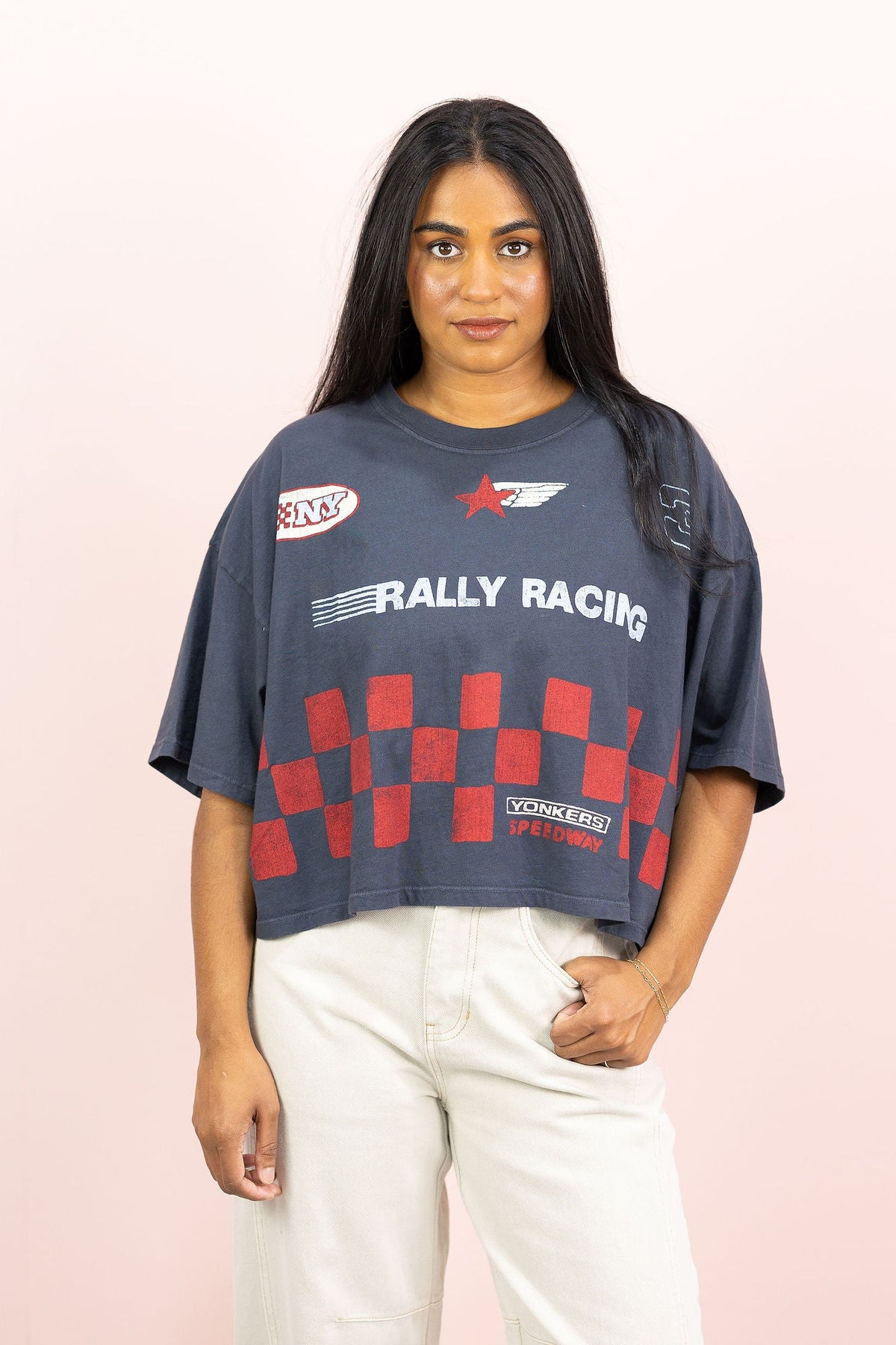 Yonkers Speedway OS Crop Tee