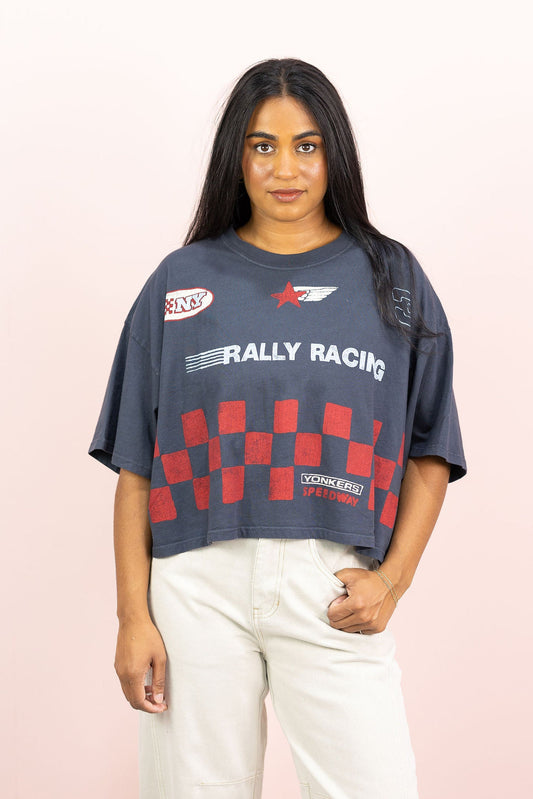Yonkers Speedway OS Crop Tee