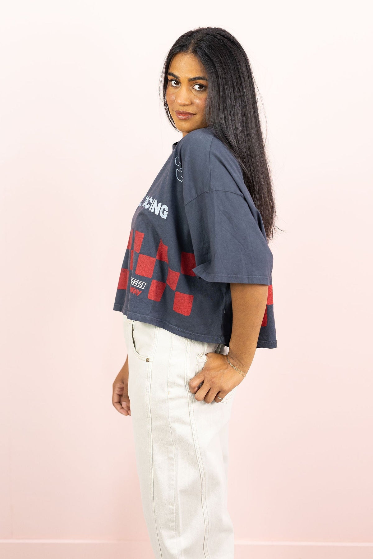 Yonkers Speedway OS Crop Tee