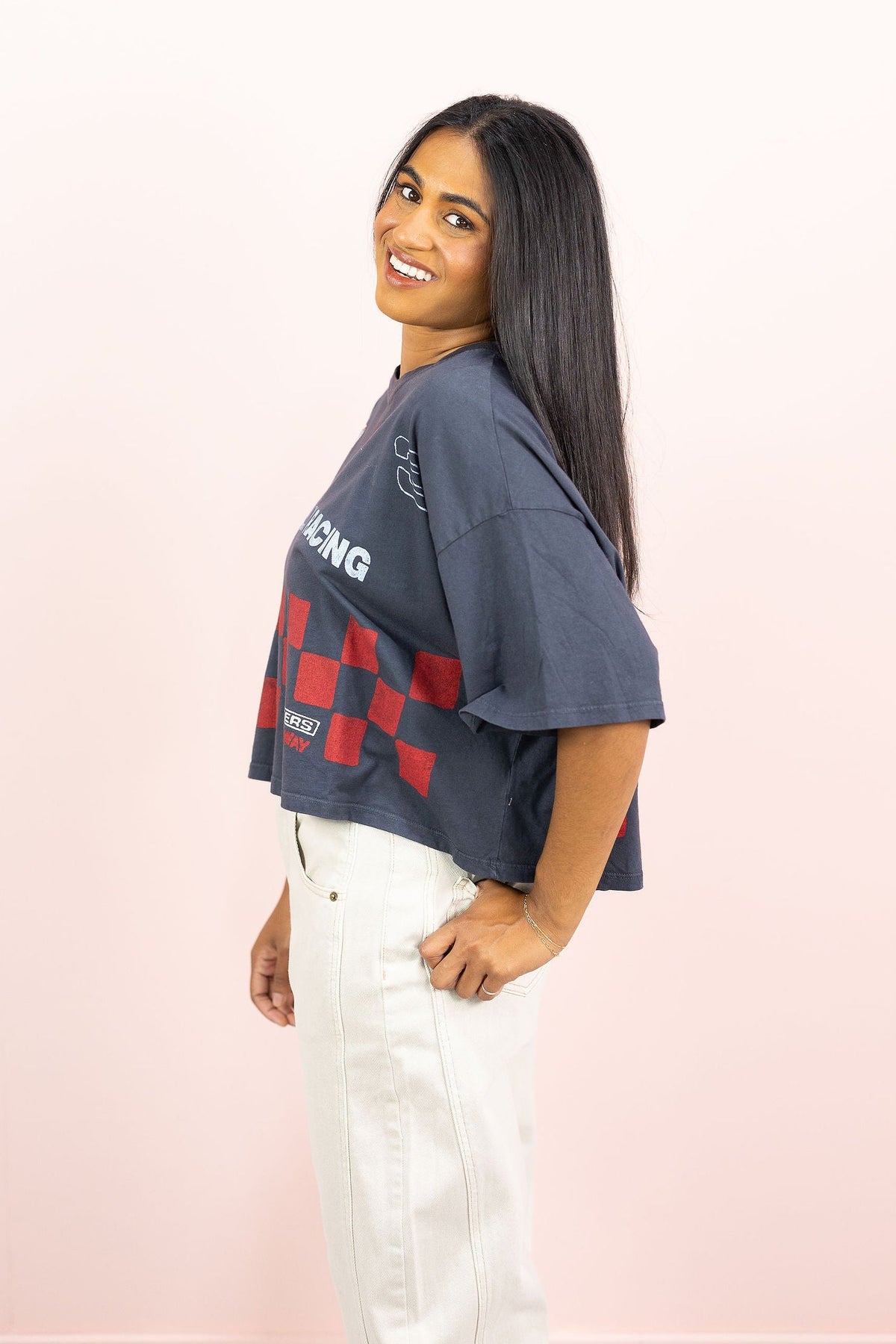 Yonkers Speedway OS Crop Tee