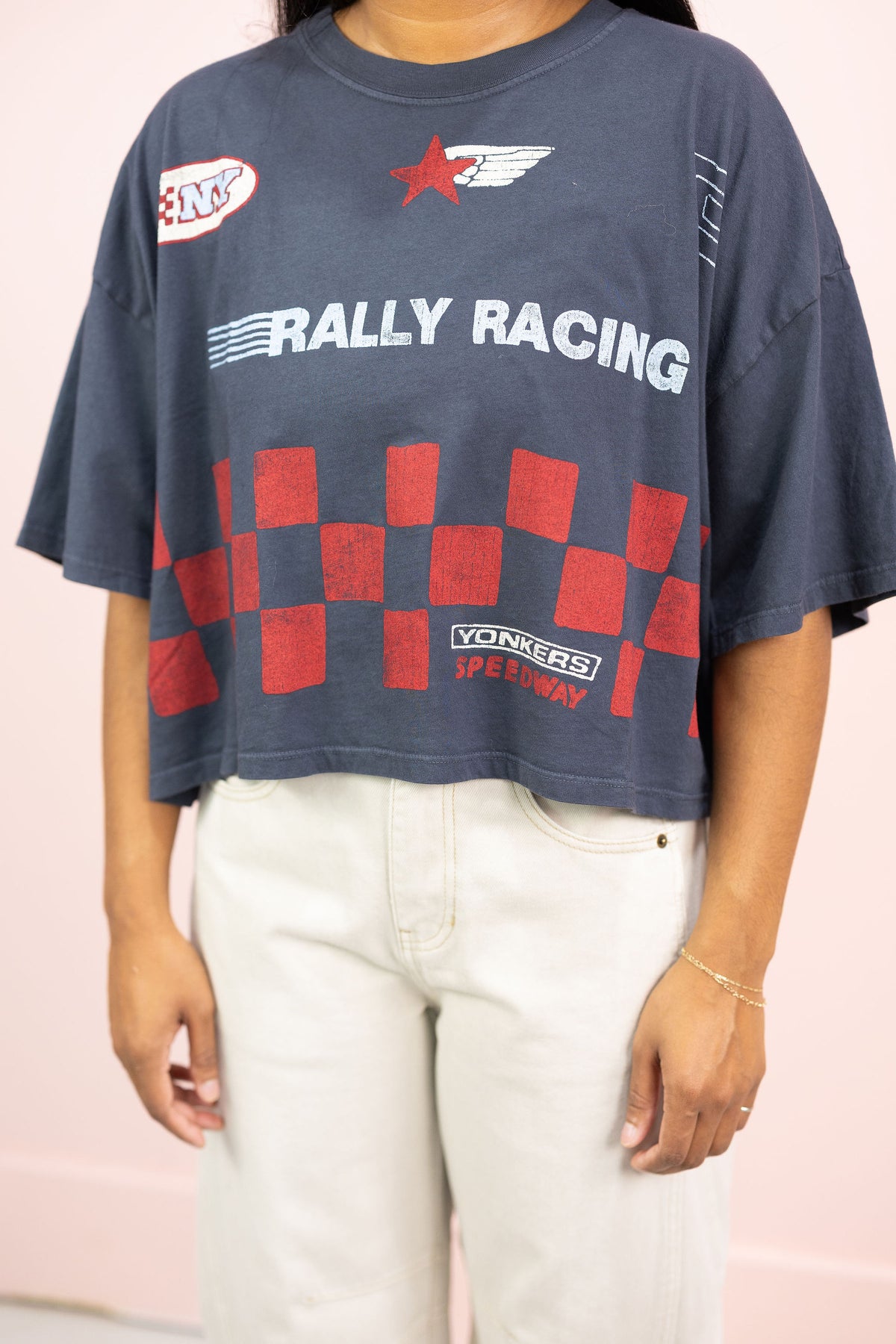 Yonkers Speedway OS Crop Tee