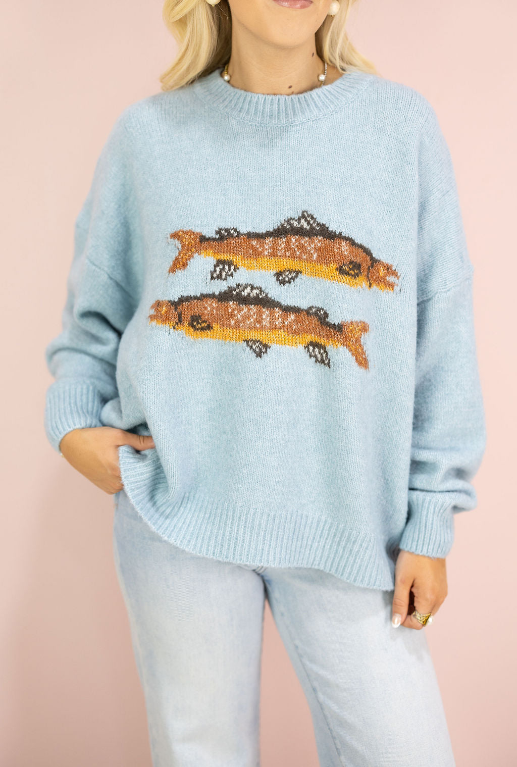 Two Fish Sweater Blue