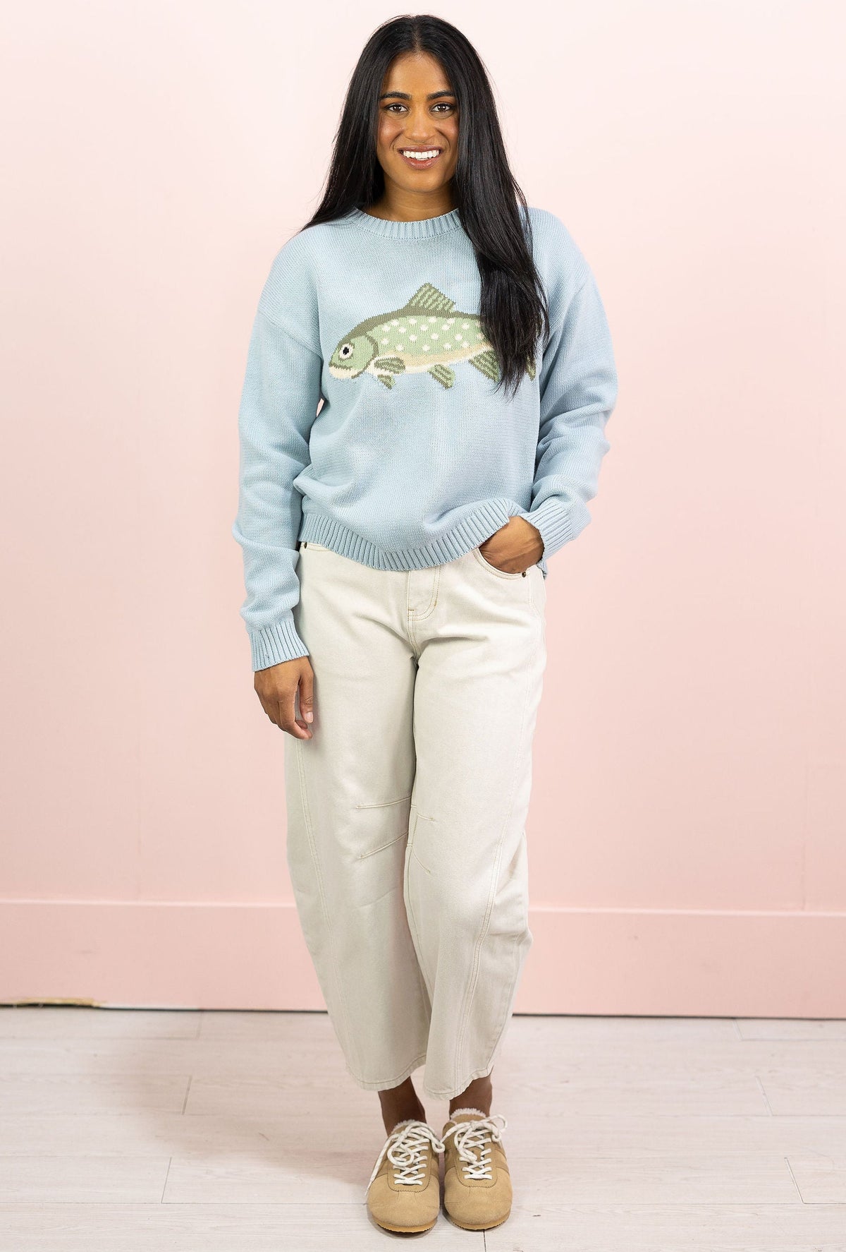 Sage Fish Sweater