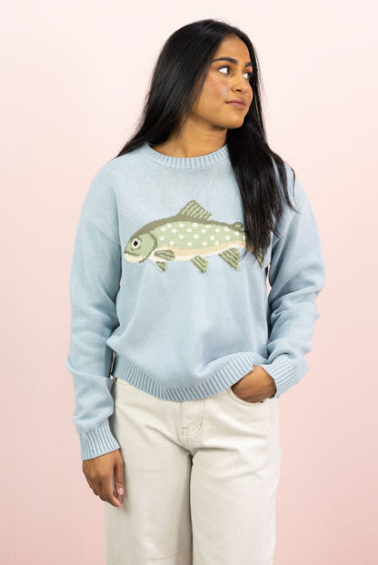 Sage Fish Sweater