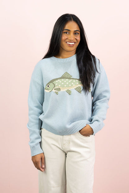 Sage Fish Sweater