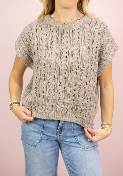 Effortless Cable Knit Tank