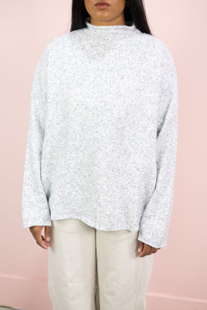 Mock Neck Sweater Heather Grey