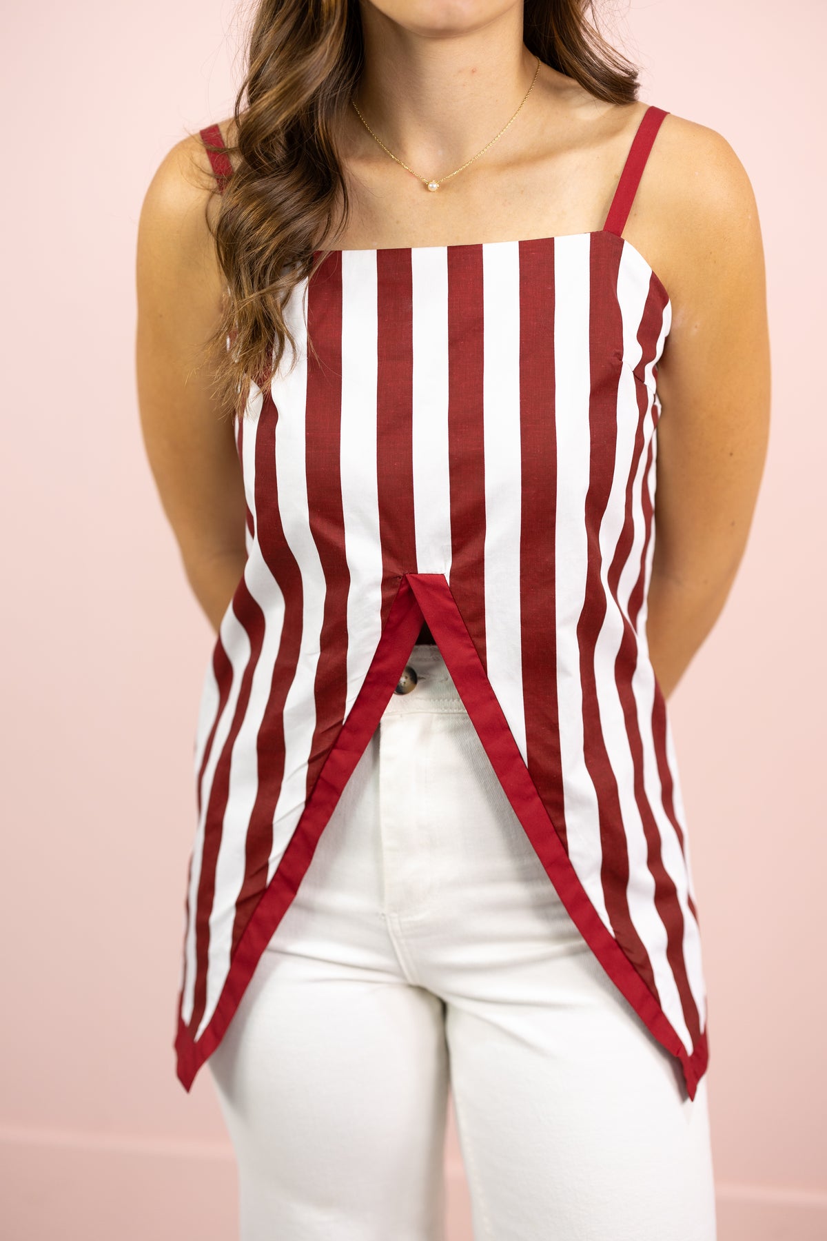Game Day Stripe Top w/ Split Hem