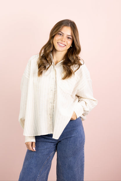 Oatmeal Oversized Shirt