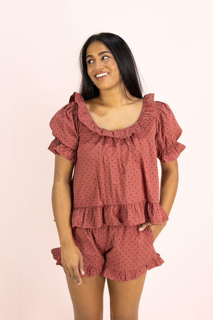 Rohan Polka Dot Ruffle Set of 2