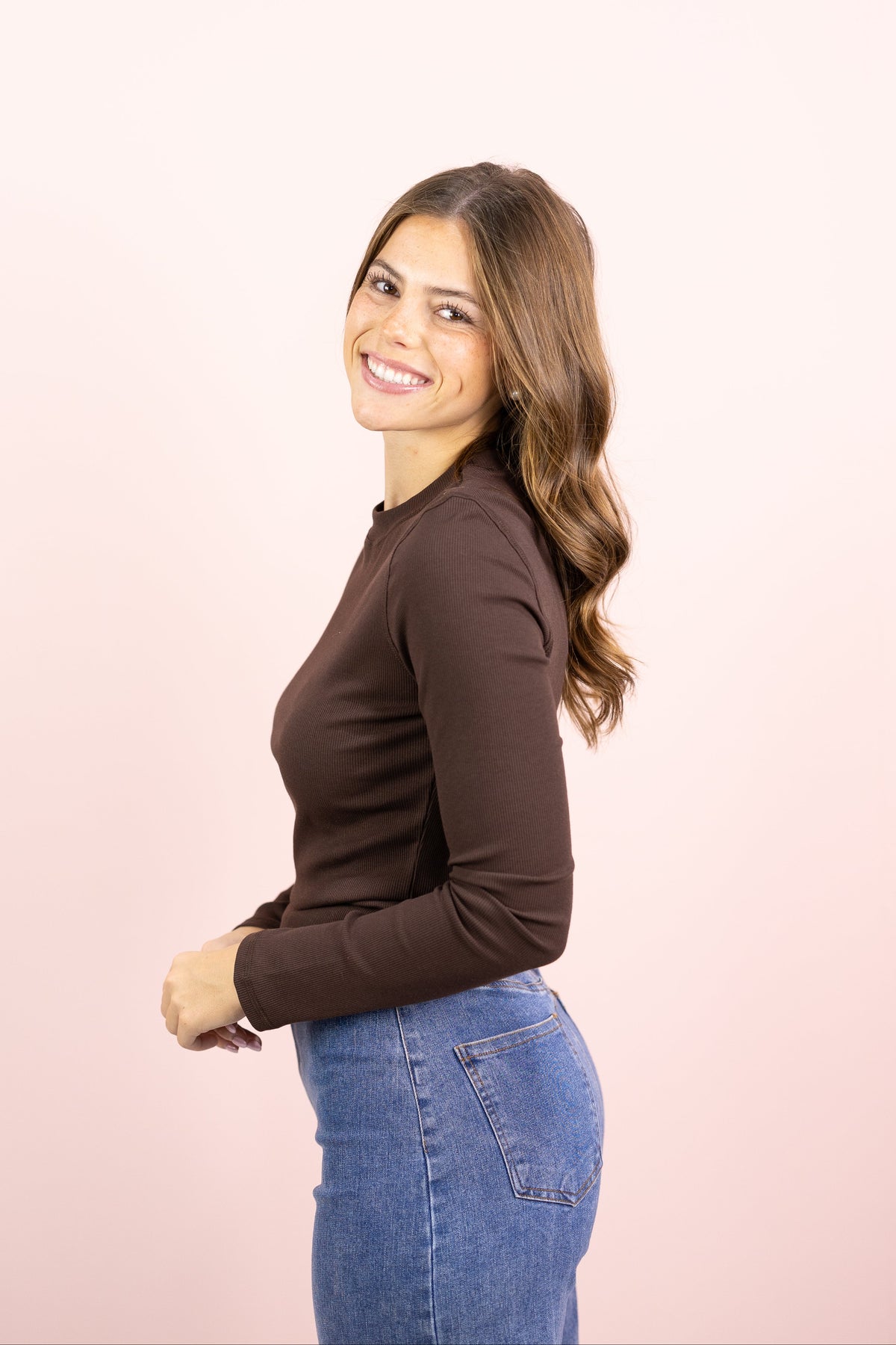 Sophie Long Sleeve Top Brown