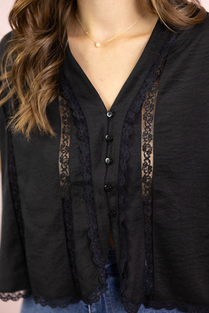 Valentina Black Blouse