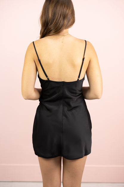 Cocktail Hour Mini Dress Black