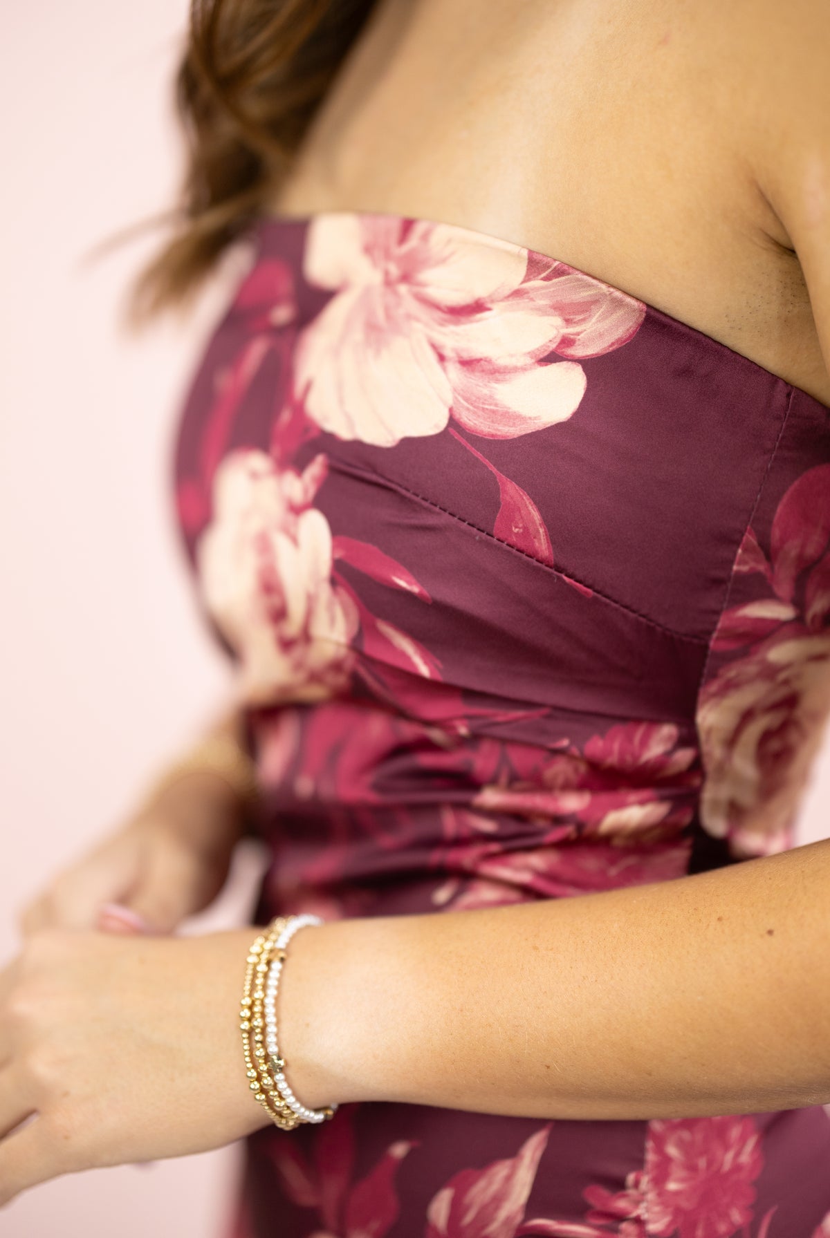 Rowan Floral Strapless Dress