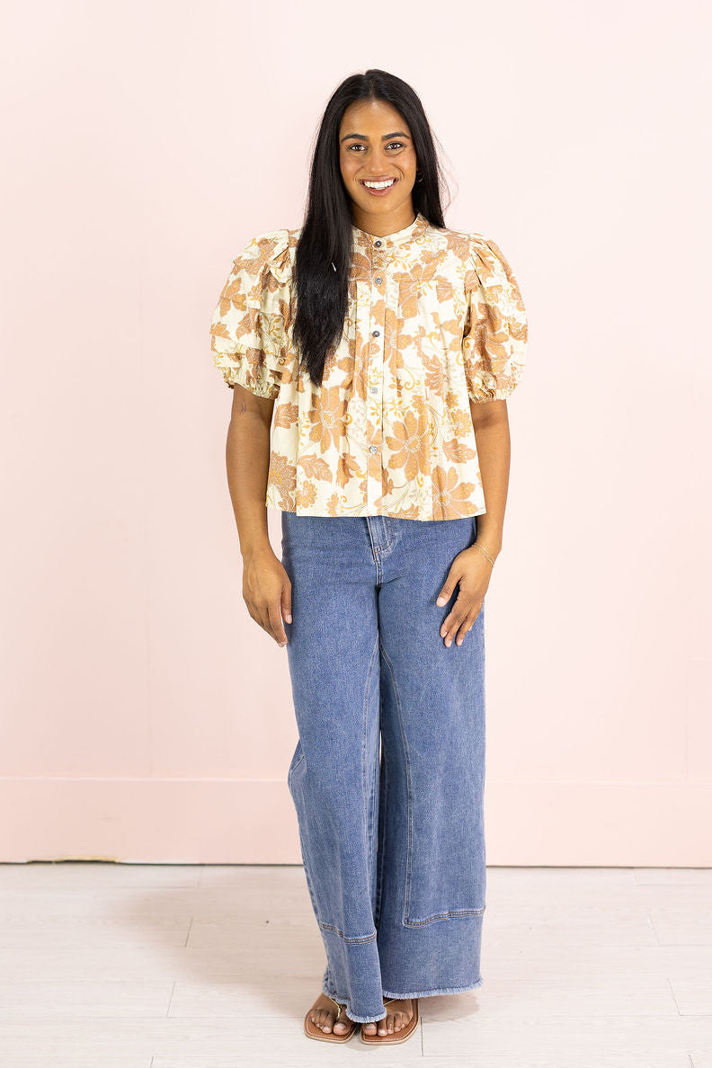 Remi Rust Florals Blouse