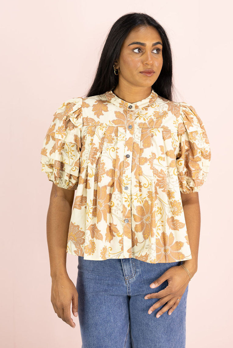 Remi Rust Florals Blouse