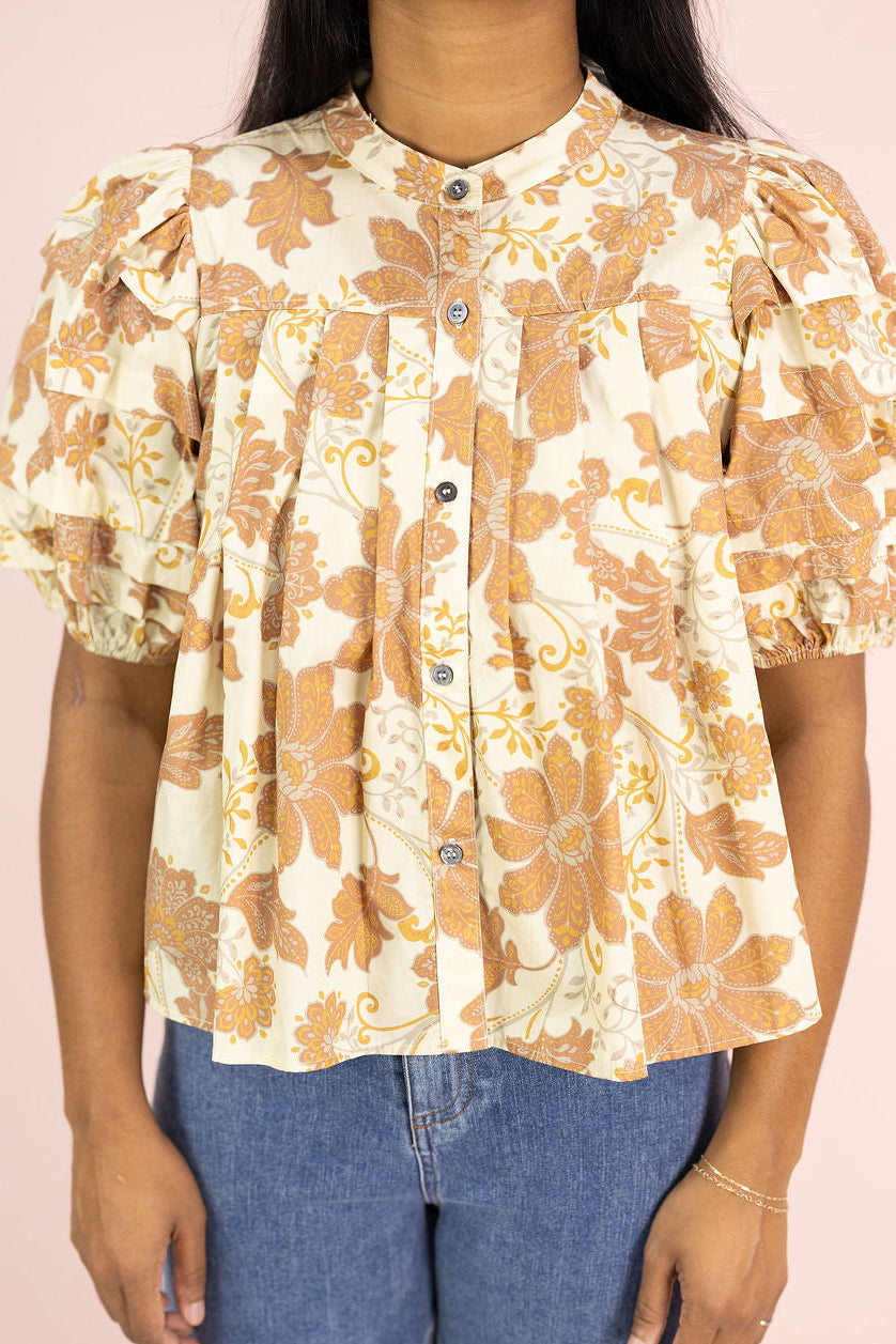 Remi Rust Florals Blouse