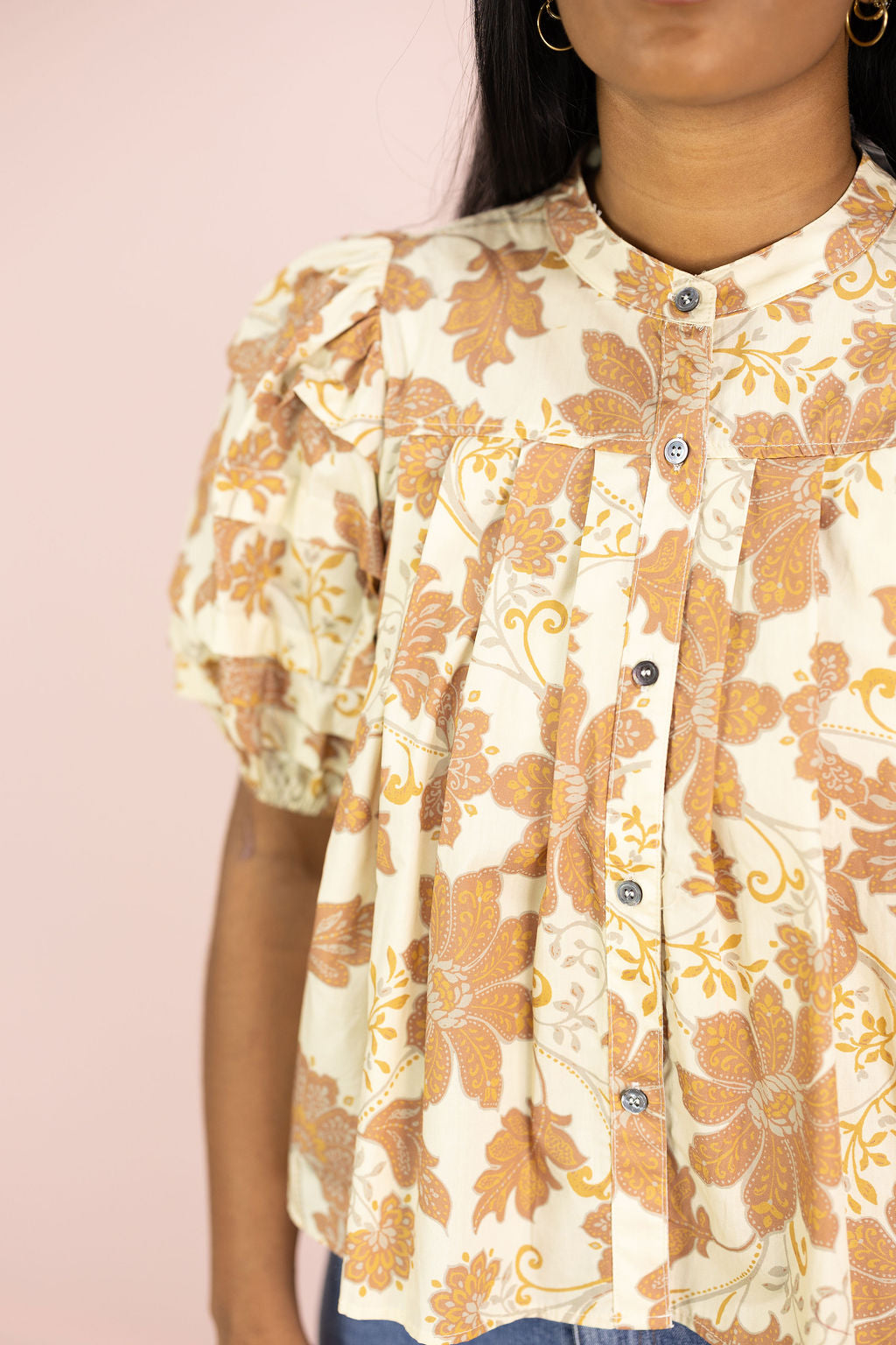 Remi Rust Florals Blouse