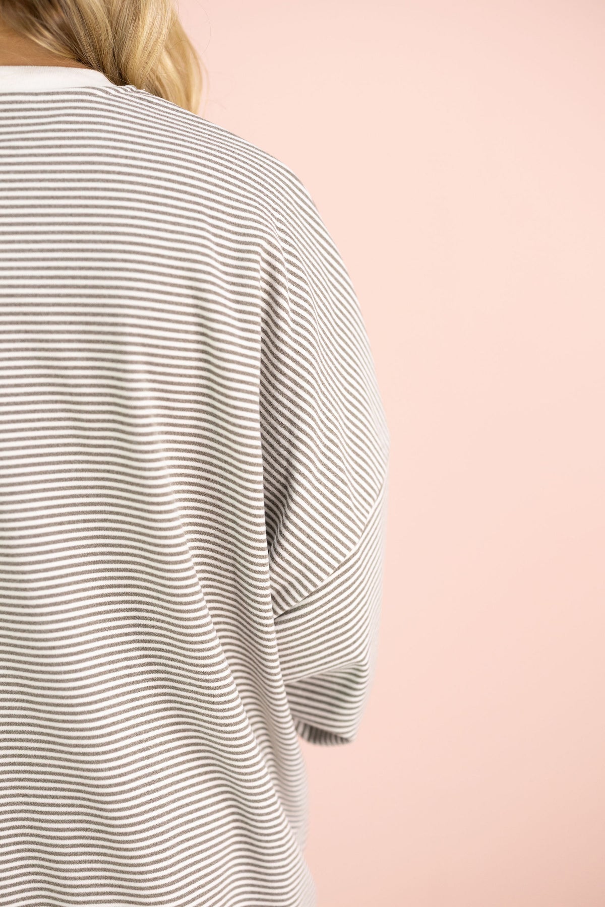 Charcoal Stripe Oversized Top