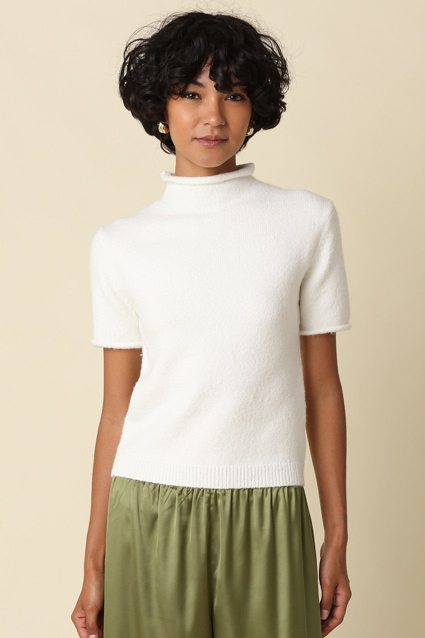 Alani Mock Neck Sweater Ivory