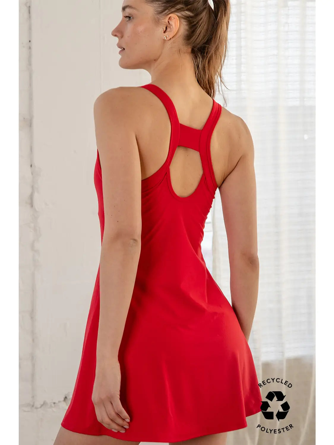 Tennis Romper Dress Red