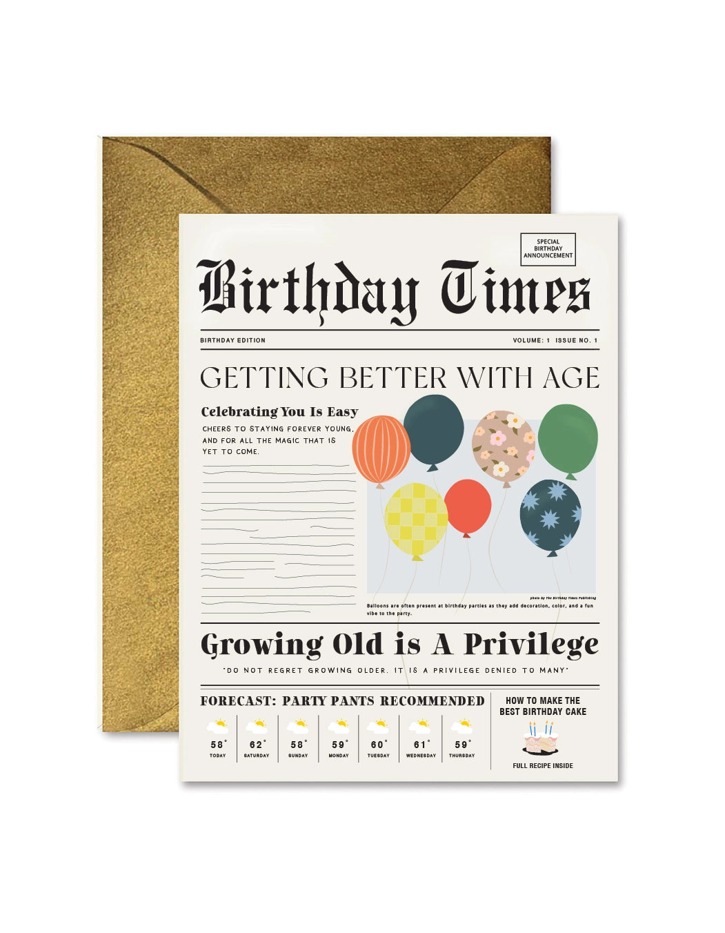 Birthday Times Card