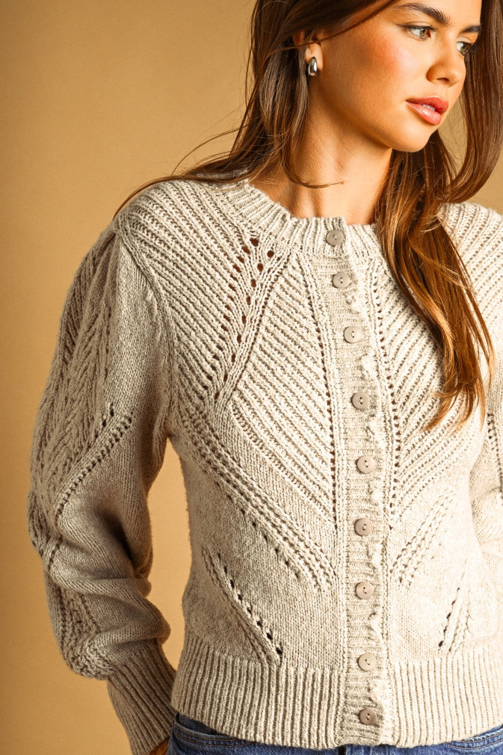 Elloise Button Front Cardigan