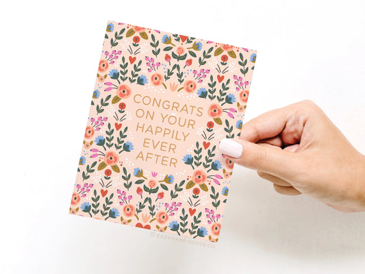 Happily Ever After Floral Card