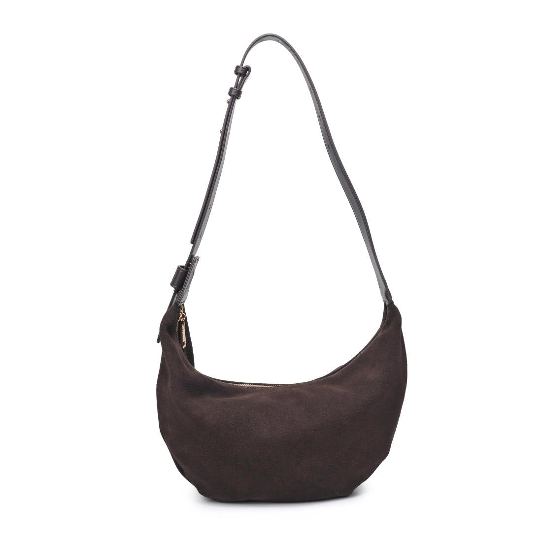 Elodie Suede Chocolate Crossbody