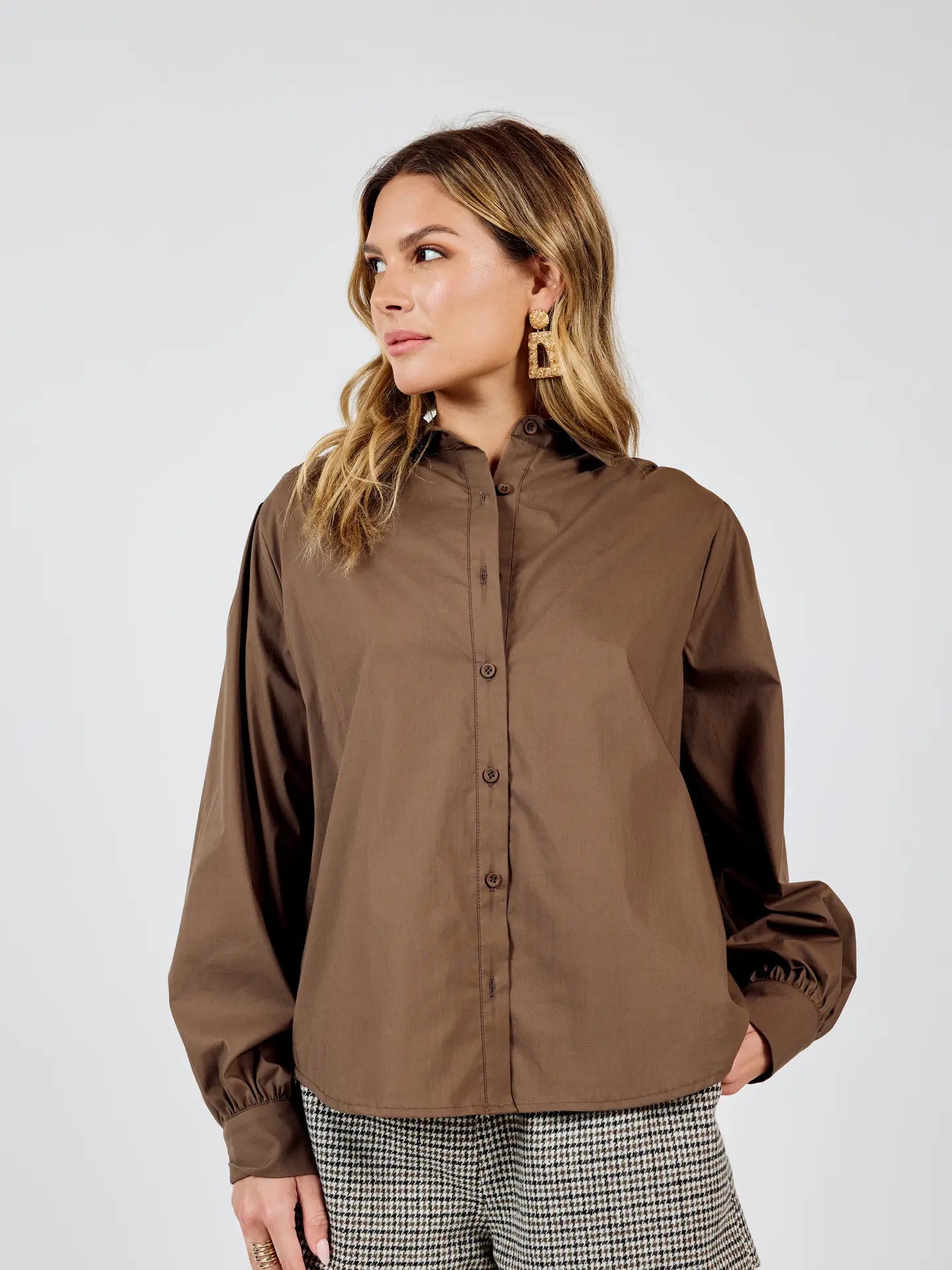 Brown Button Up Shirt