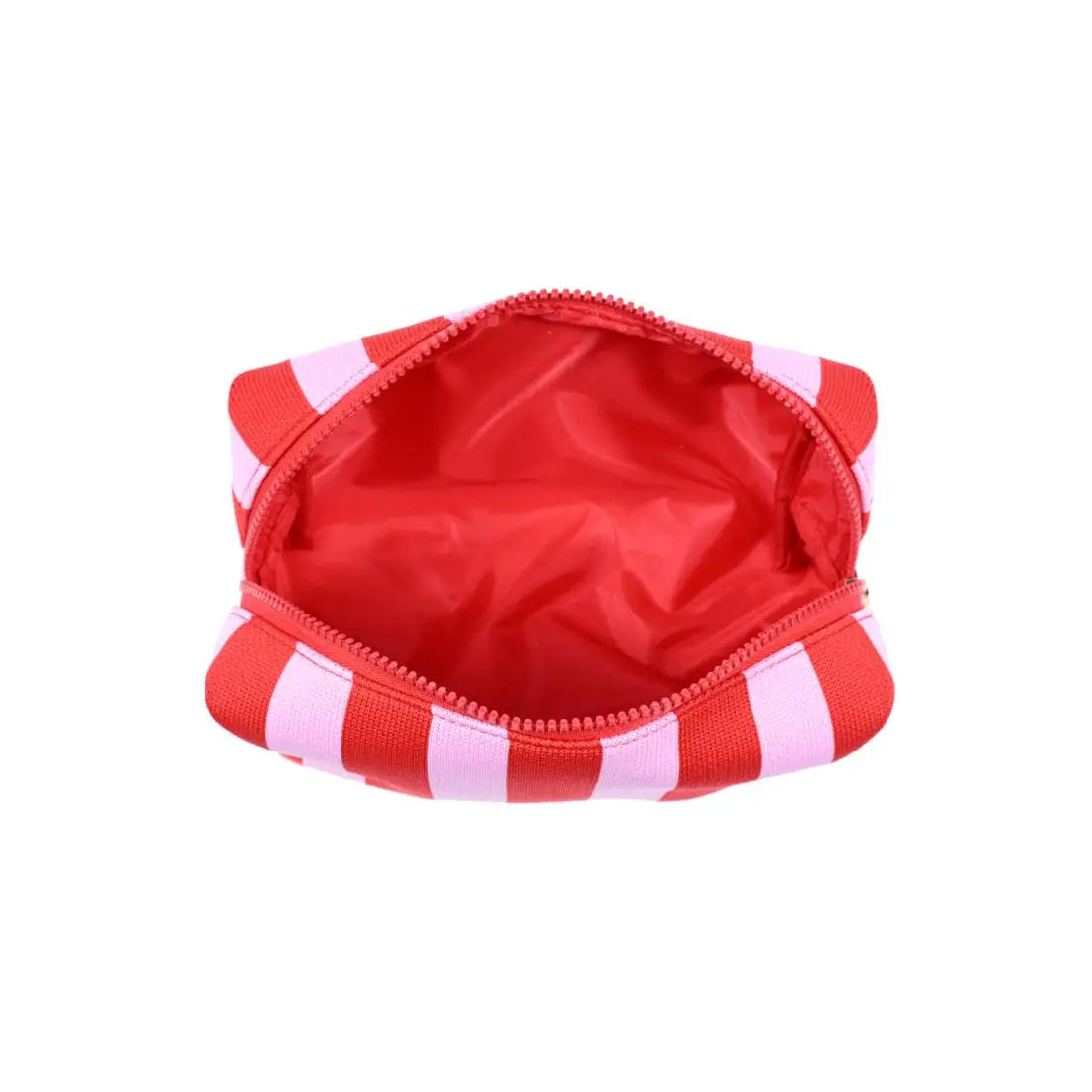 Stripe Cosmetic Pouch Red/Pink
