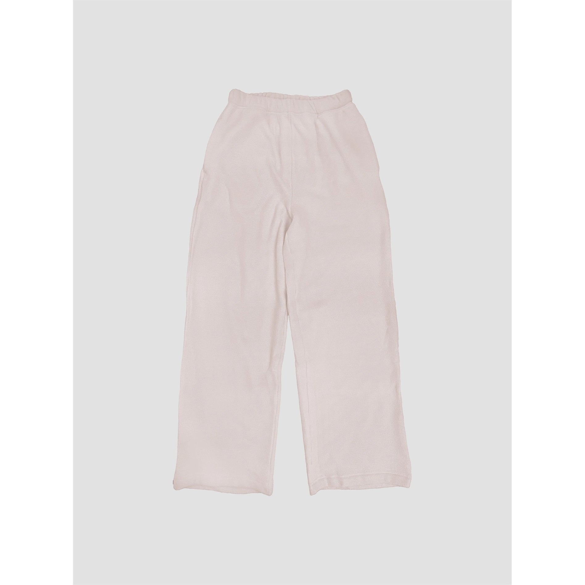 Waffle Knit Wide Leg Pants Pale Pink - Clothe Boutique