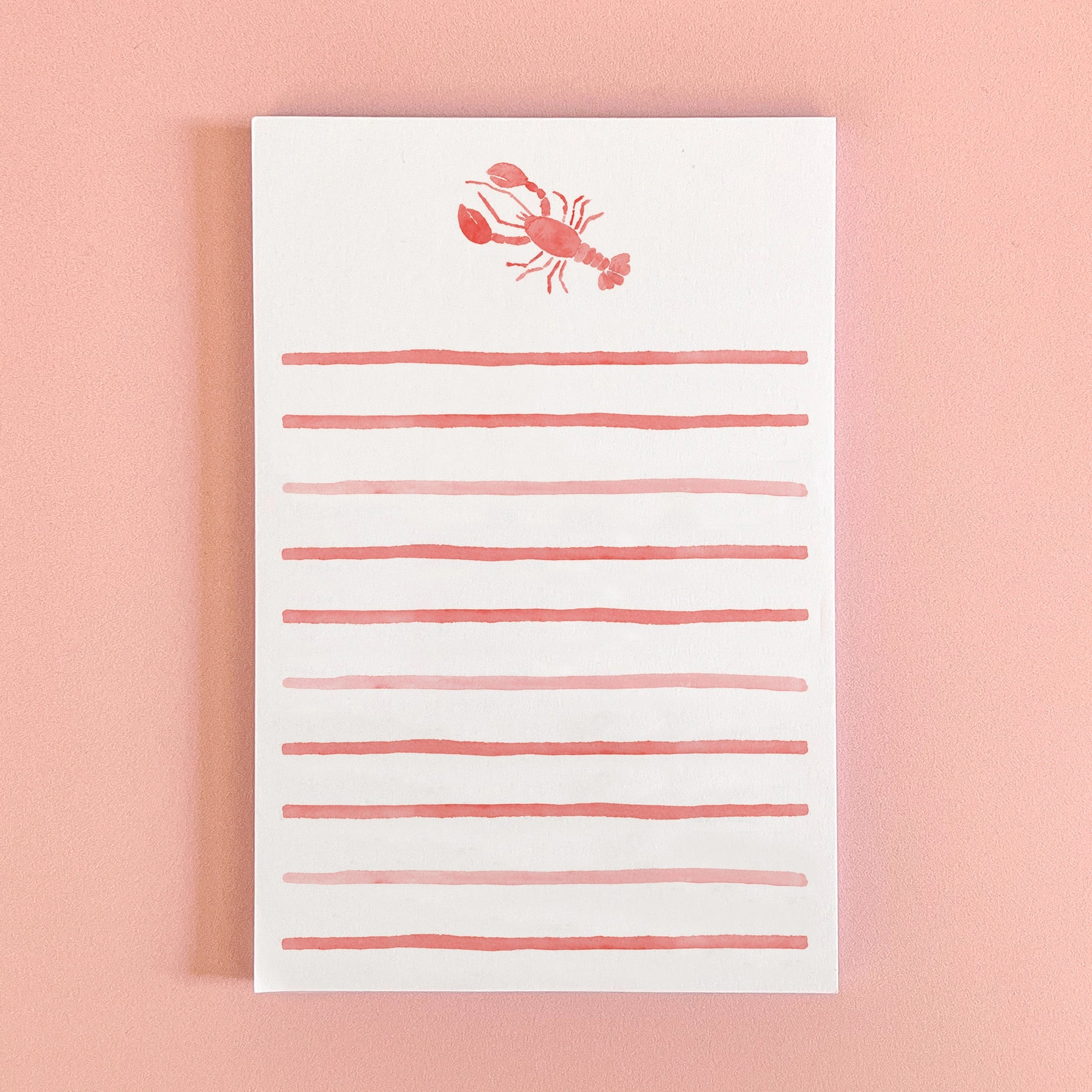 Watercolor Lobster Notepad - Clothe Boutique