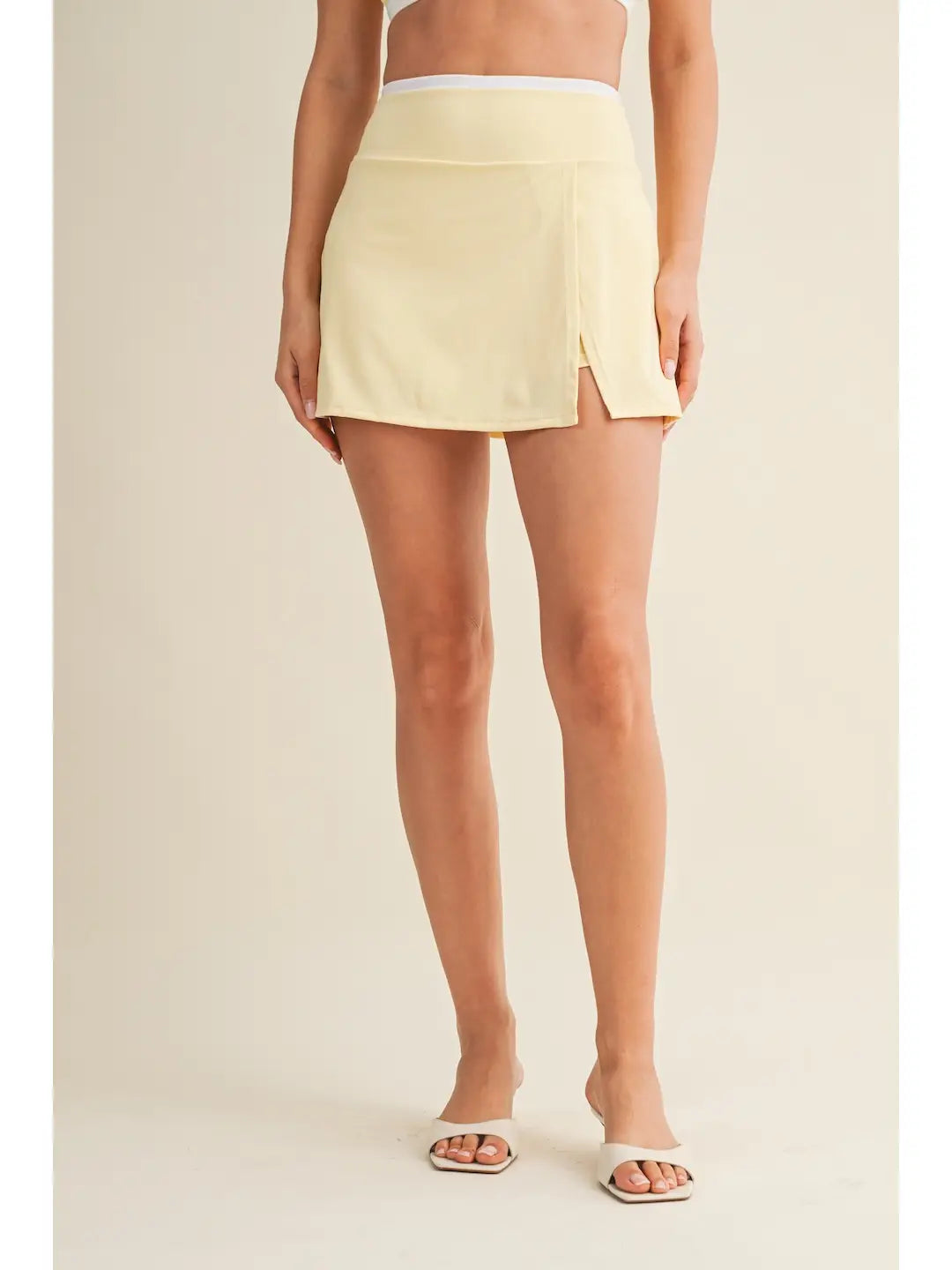 Contrast Skort Lemon