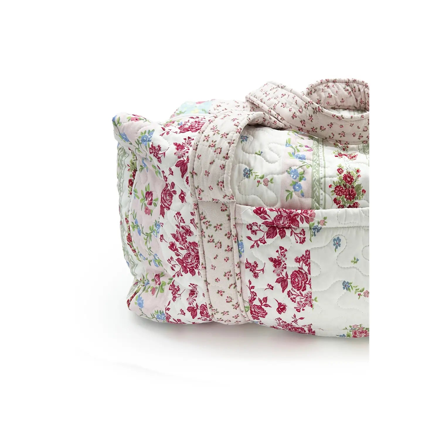 Patchwork Stripe Quilted Duffle Bag