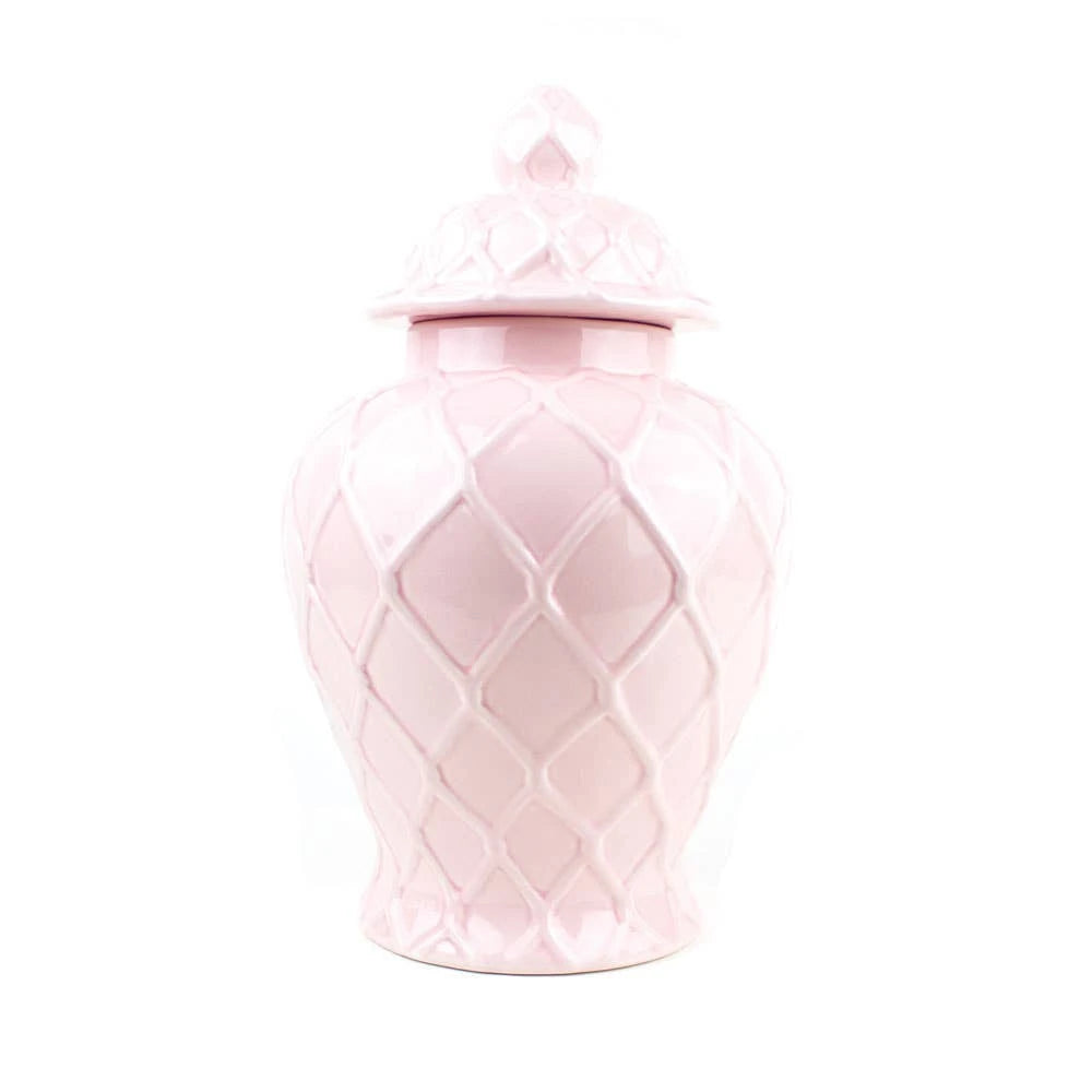 Extra Large Pink Textured Jar