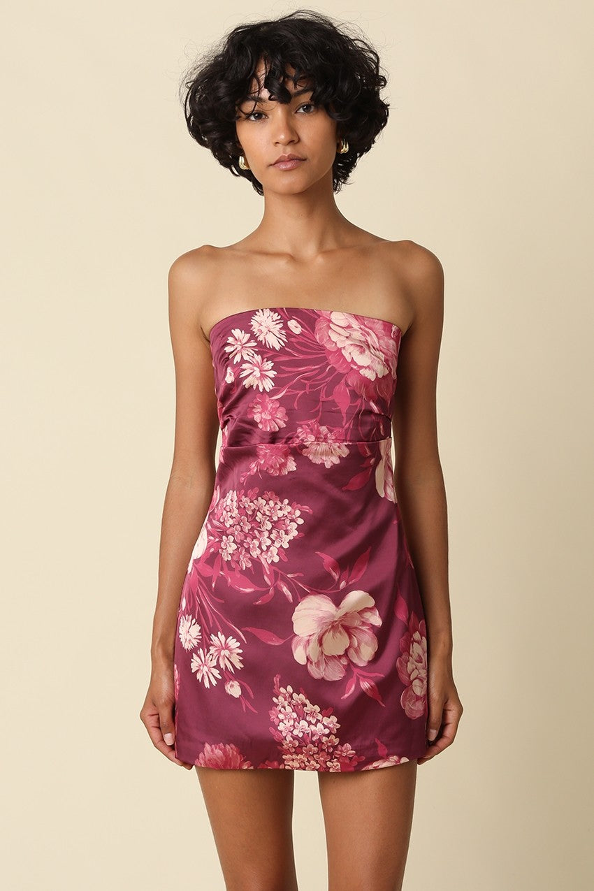 Rowan Floral Strapless Dress