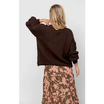 Karlie Dark Brown Sweater
