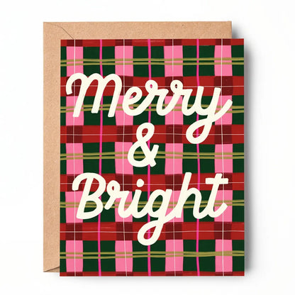 Merry & Bright Plaid Card