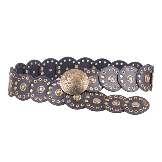 Circle Caterpillar Belt Black