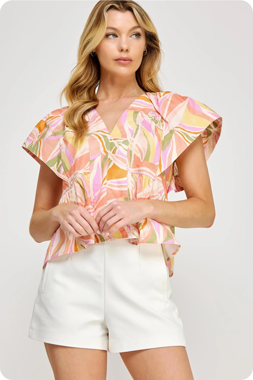 Tropical Poplin Blouse
