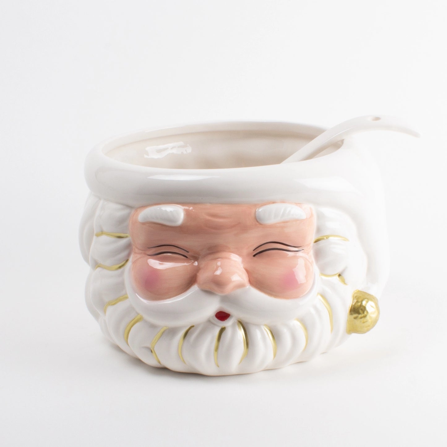 Santa Punch Bowl & Ladle White