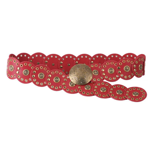 Circle Caterpillar Belt Red