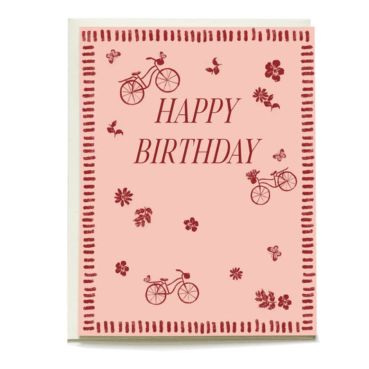 Bicycle and Bloom Birthday Card