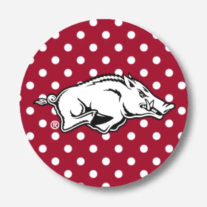 Polka Dot Razorback Button