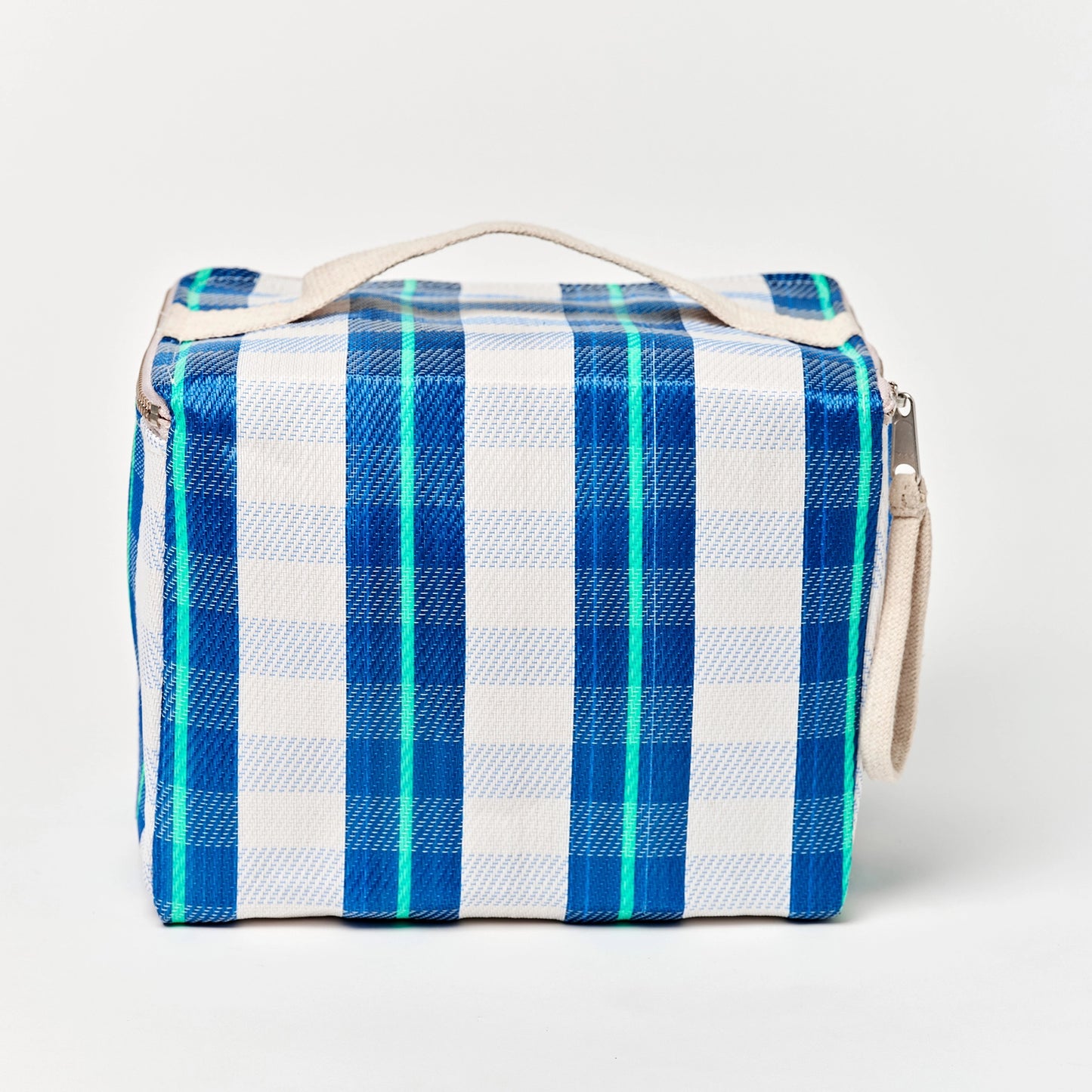 Nylon Lunch Cooler Bag La Mer Blue Neon