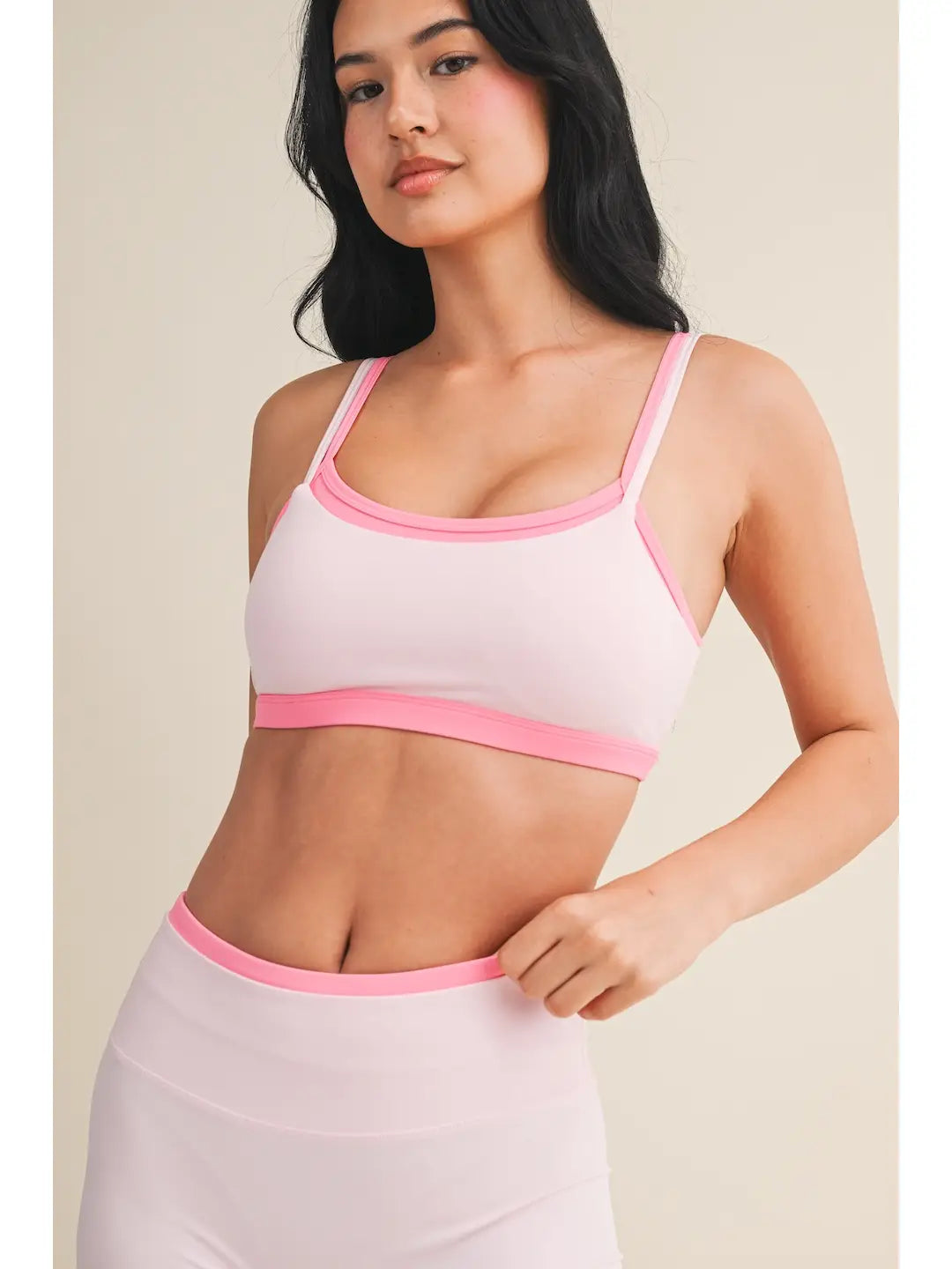 Double Layer Sports Bra Pink