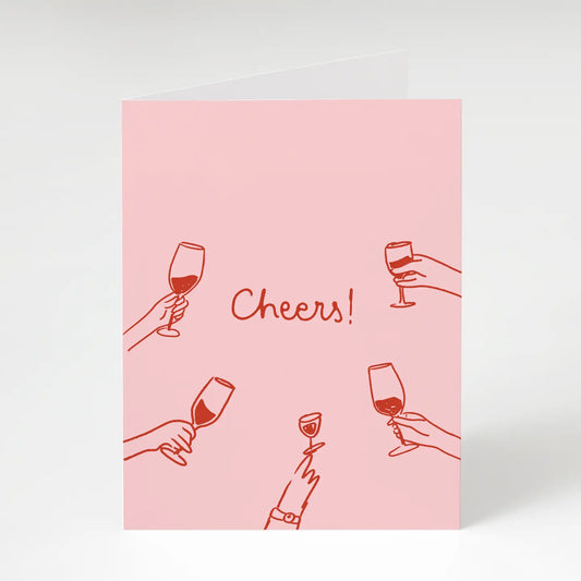 Cheers Pink Glass Card