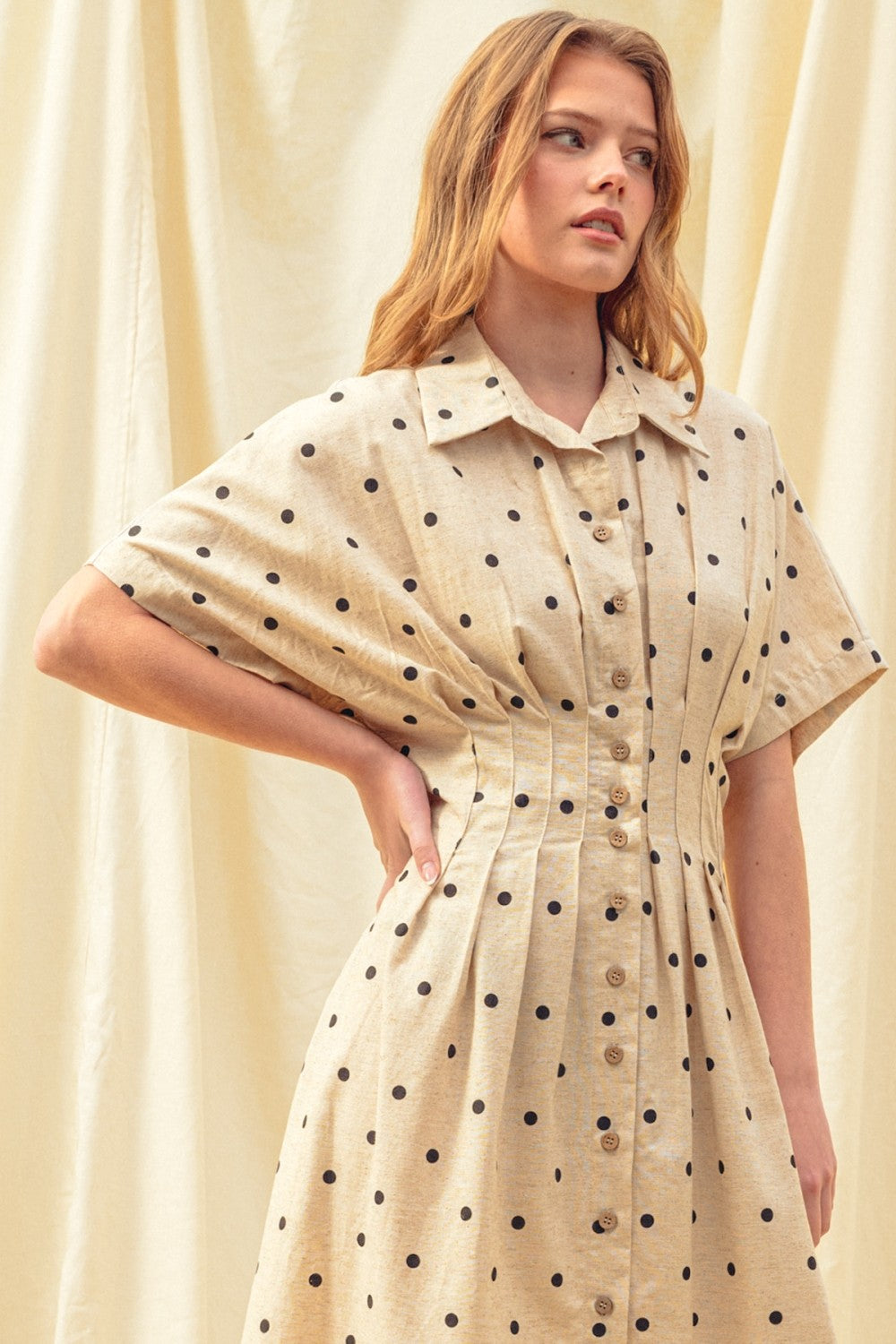 Polka Dot Shirt Midi Dress Clothe Boutique Polka Dot Shirt Midi Dress Clothe Boutique
